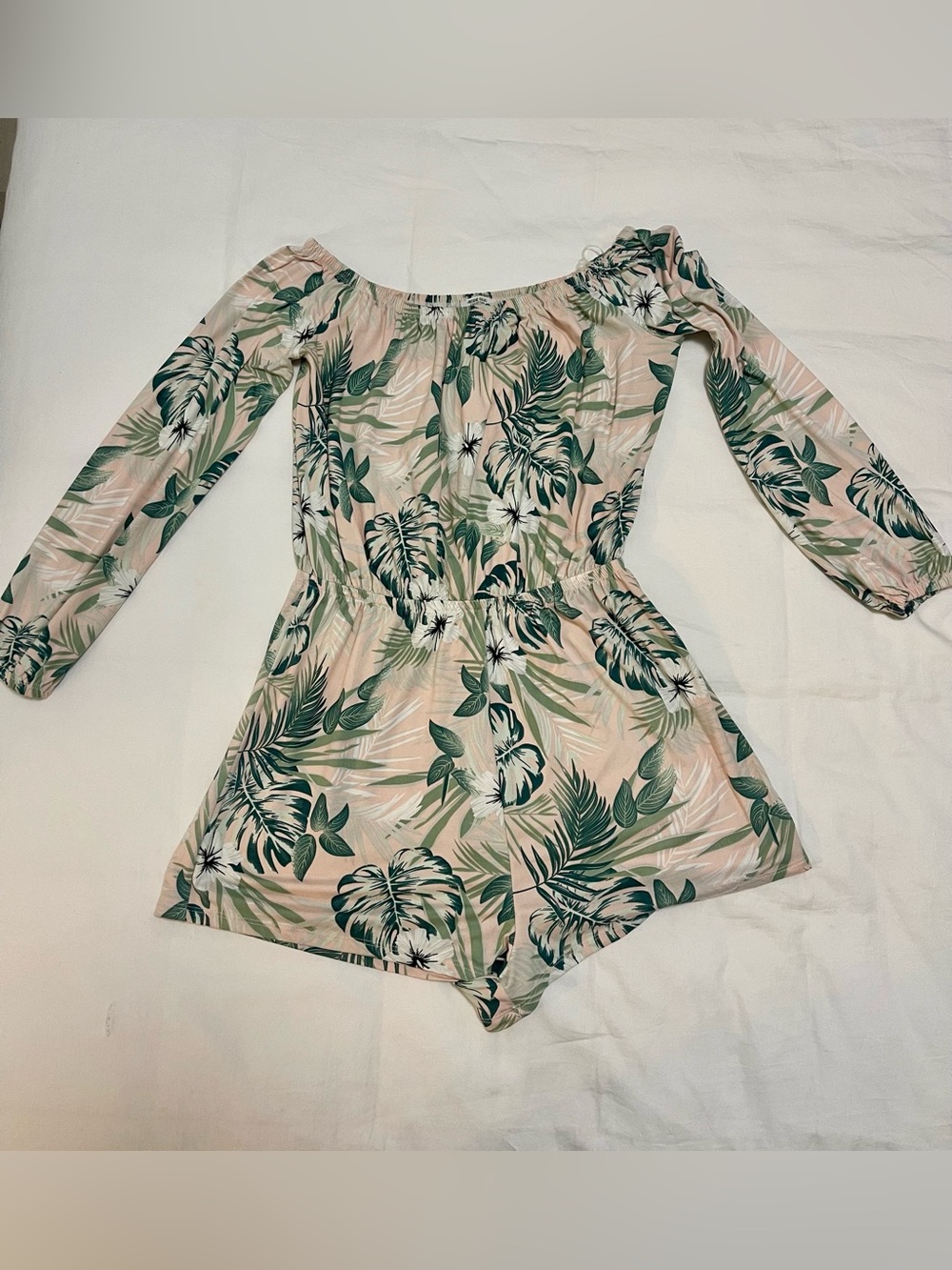 Tropical Off-Shoulder Romper